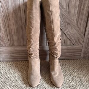 Universal Thread Tan Over the Knee Boots
